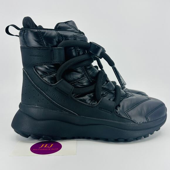 Merrell Women's Cloud Puff Lace Polar Waterproof Snow Boots Black J003614 Size 6 - Picture 1 of 11